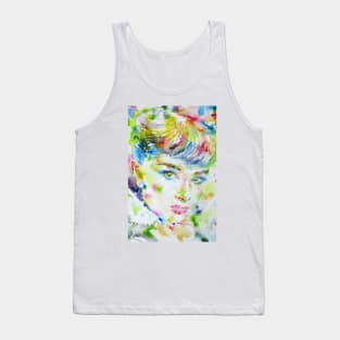 AUDREY HEPBURN watercolor portrait .6 Tank Top